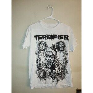 Men's Terrifier The Clown Horror White 100% Cotton T Shirt Size S